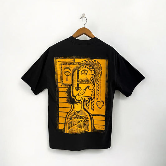 OVERSIZED BLACK & YELLOW T-SHIRT - ALA COLLECTION