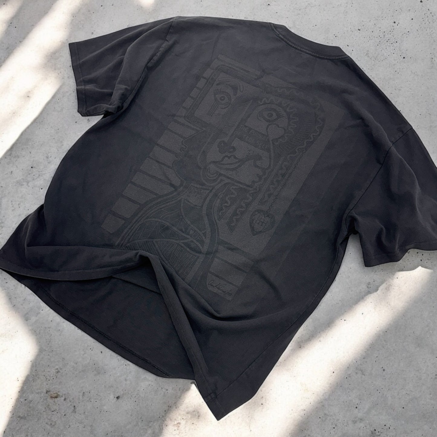 OVERSIZED BLACK & BLACK T-SHIRT - ALA COLLECTION