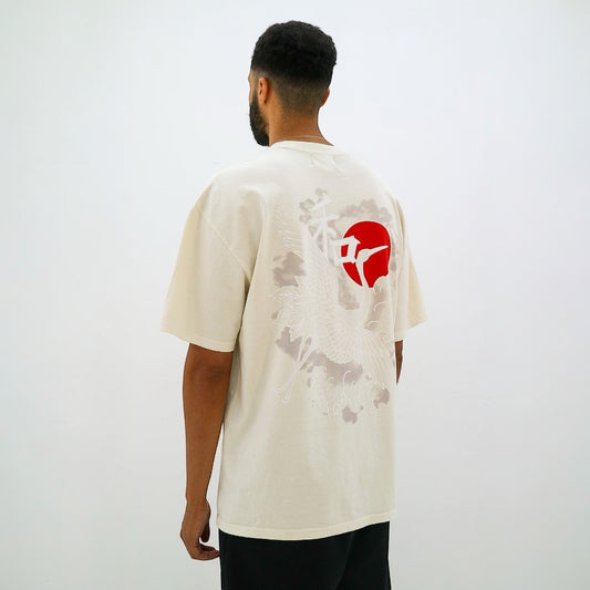 OVERSIZED OFF WHITE/WHITE IKIGAI T-SHIRT - GC COLLECTION