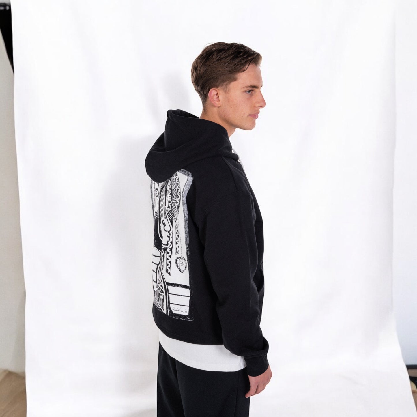 HEAVYWEIGHT BLACK HOODIE  S23 - ALA COLLAB