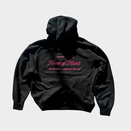 HEAVYWEIGHT BLACK & PINK HOODIE - AUDACITY COLLECTION