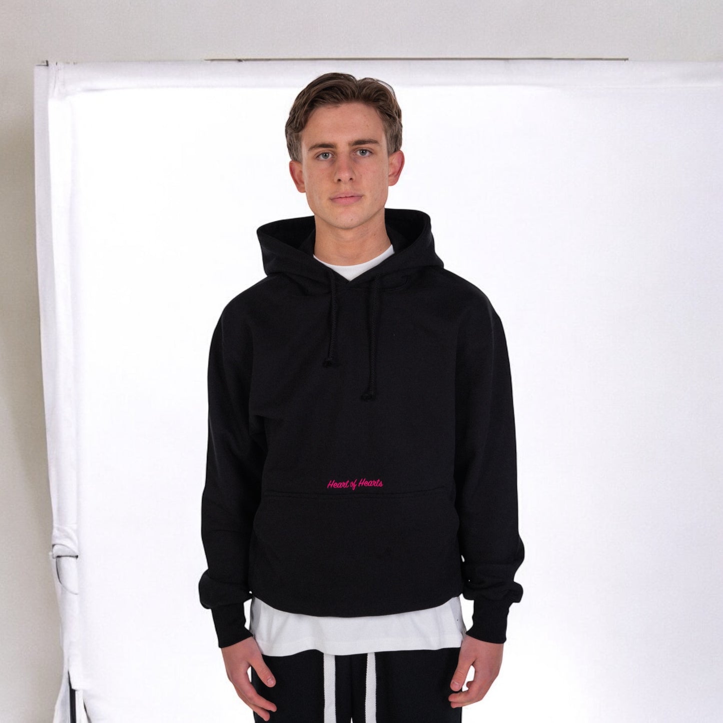 HEAVYWEIGHT BLACK & PINK HOODIE - AUDACITY COLLECTION