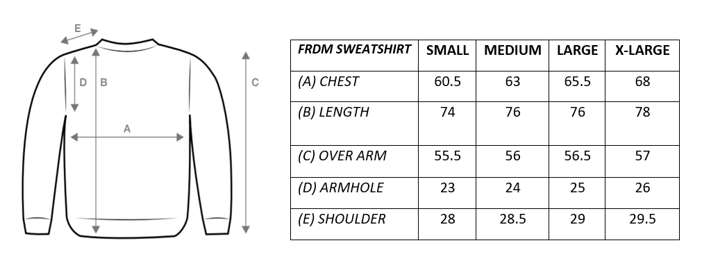 HEAVYWEIGHT GREY SWEATSHIRT - FRDM COLLECTION