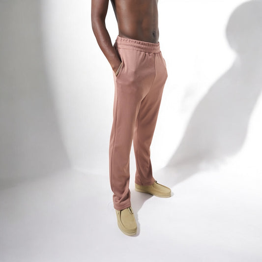 RIBBED TROUSER - ROSE