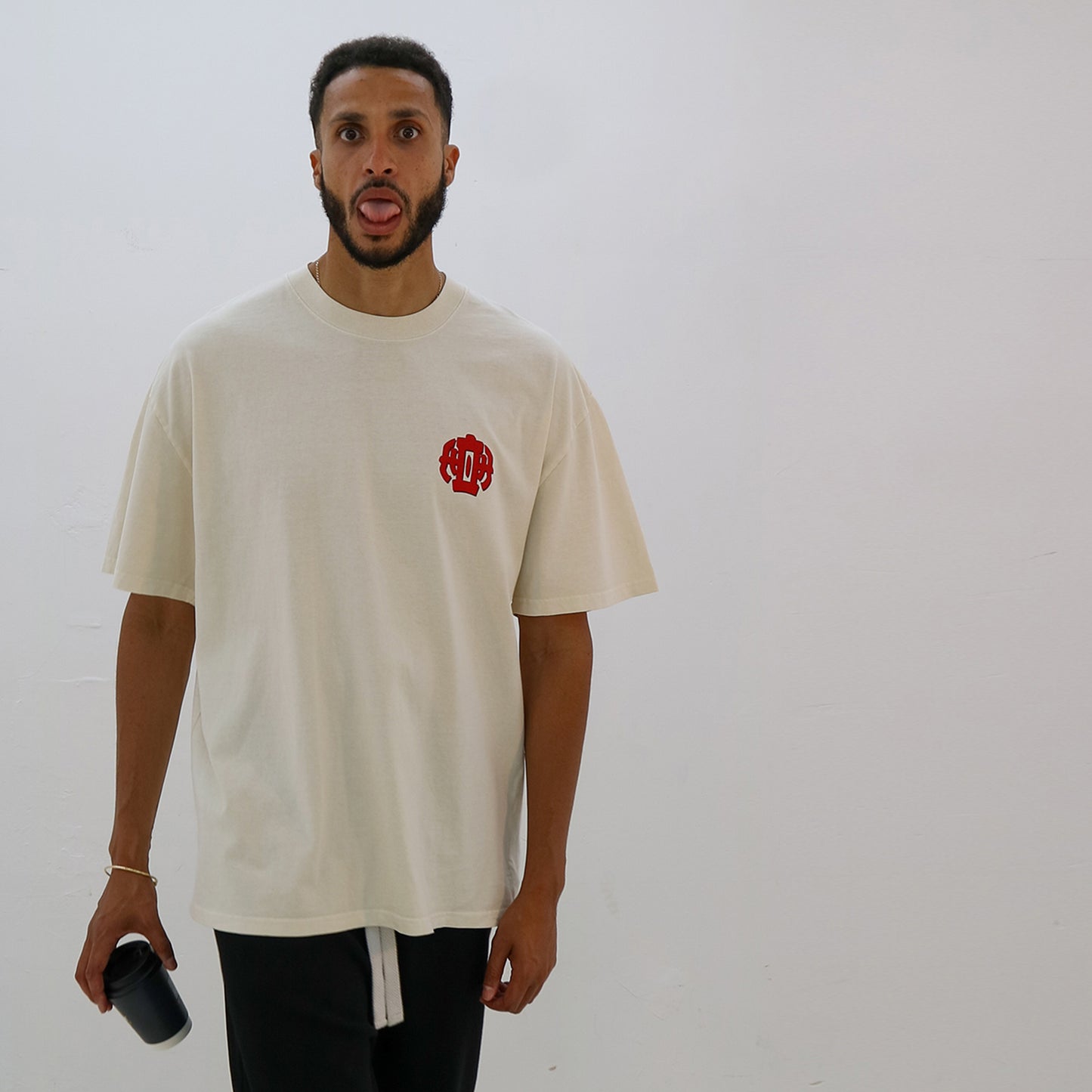 OVERSIZED OFF WHITE/ BLACK IKIGAI T-SHIRT - GC COLLECTION