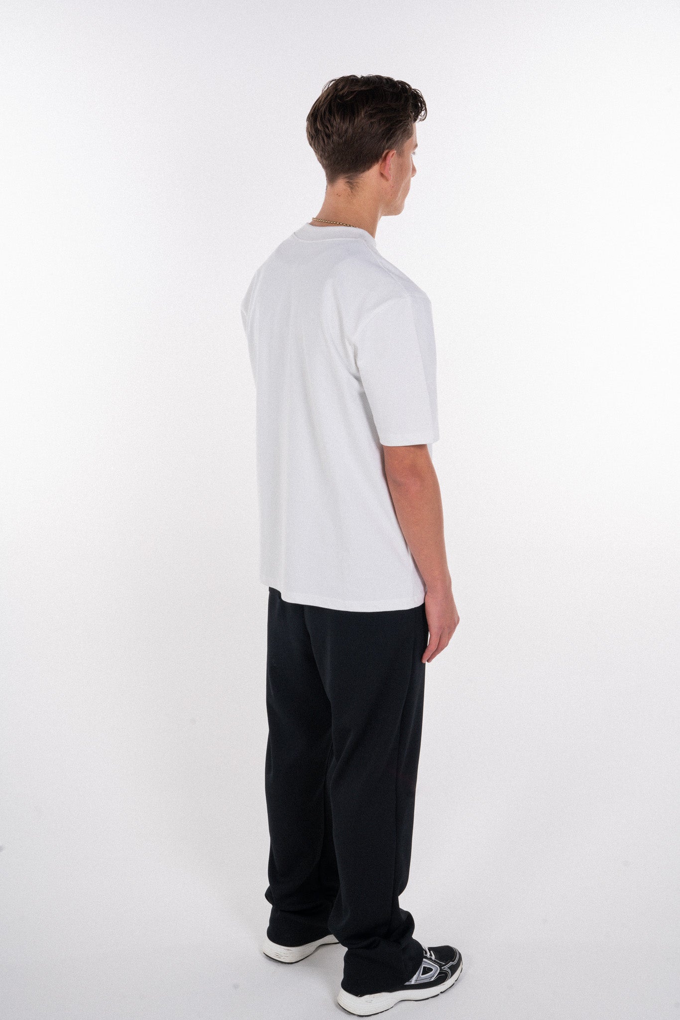 BLACK RIBBED TROUSERS WHITE DRAWSTRING - STAPLE COLLECTION