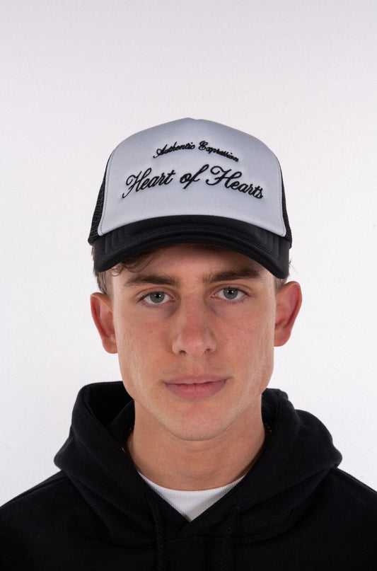 BLACK & WHITE FOAM TRUCKER CAP - STAPLE COLLECTION