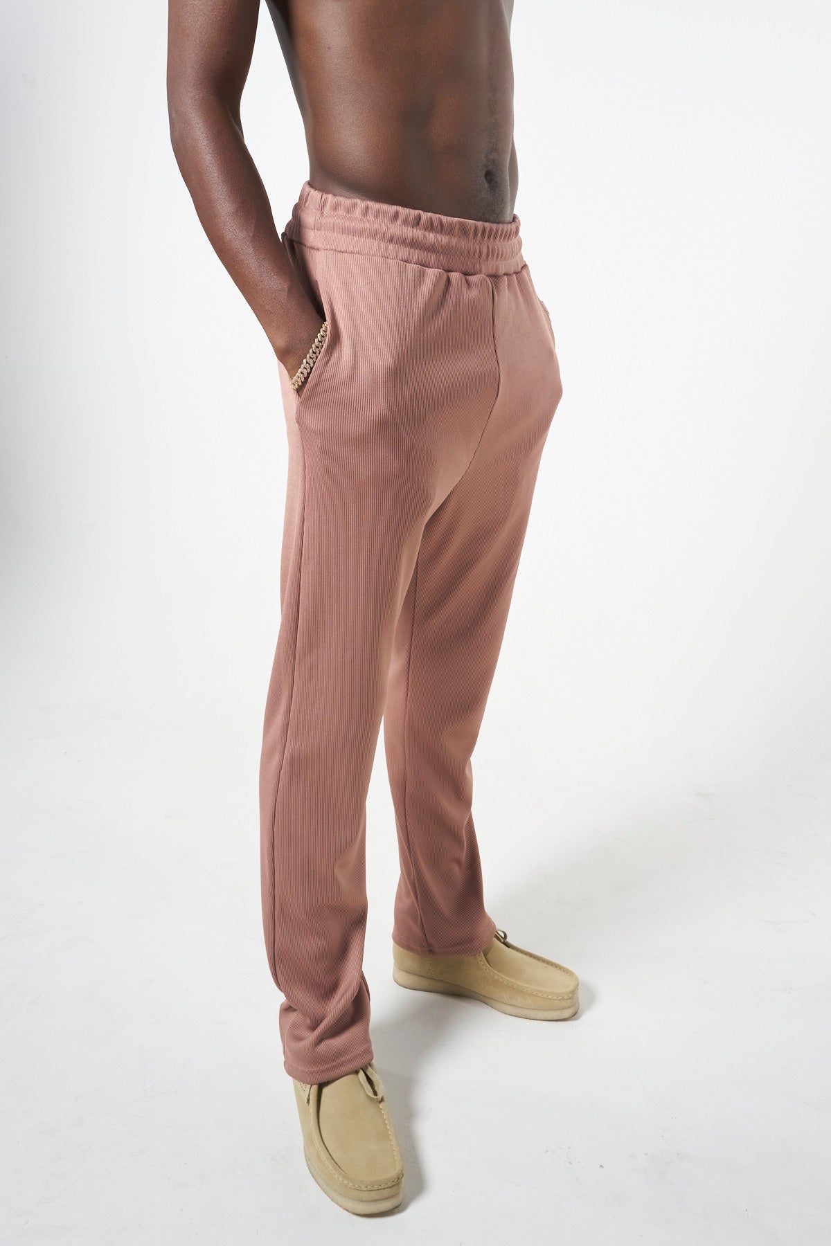 RIBBED TROUSER - ROSE