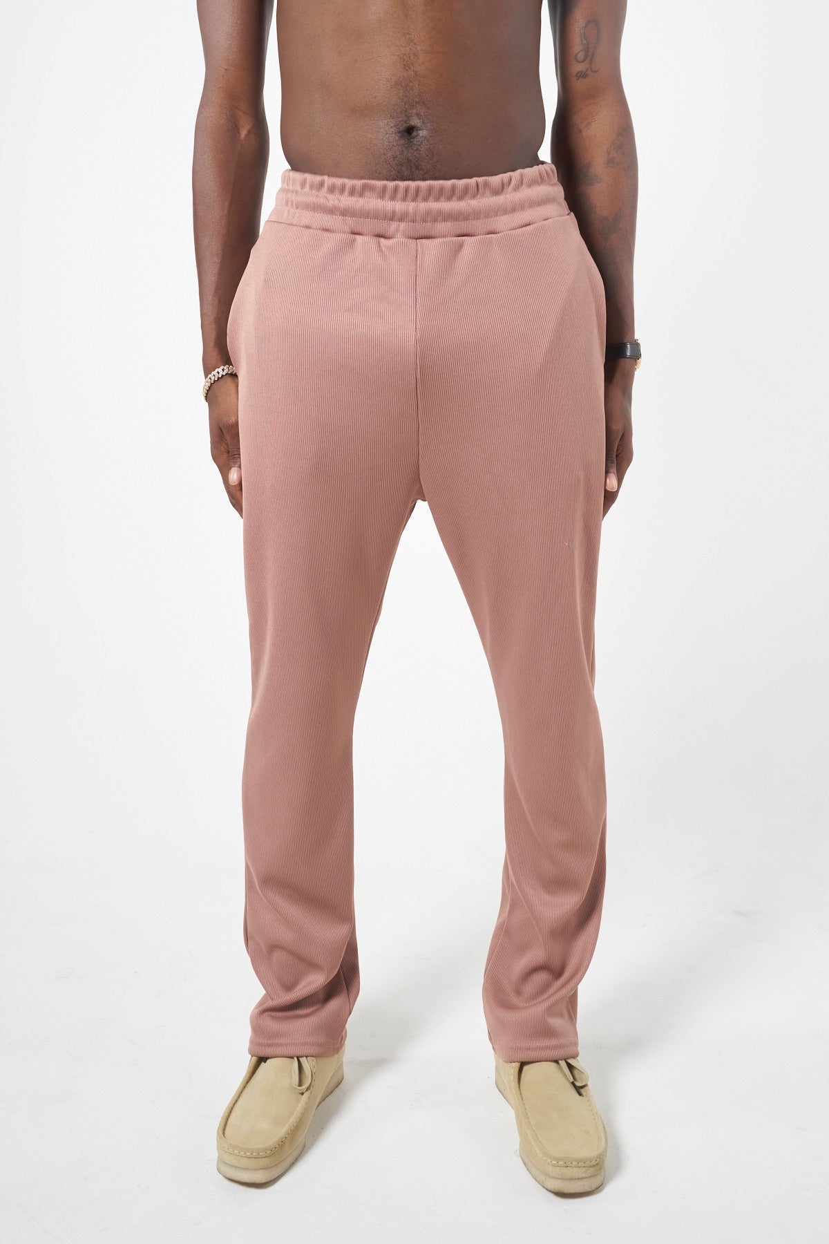 RIBBED TROUSER - ROSE