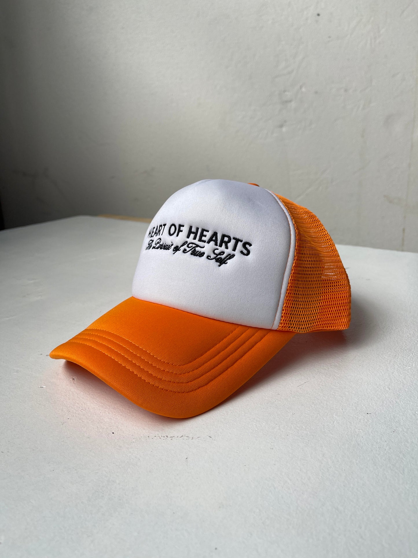 ORANGE & WHITE FOAM TRUCKER CAP - PURSUIT COLLECTION